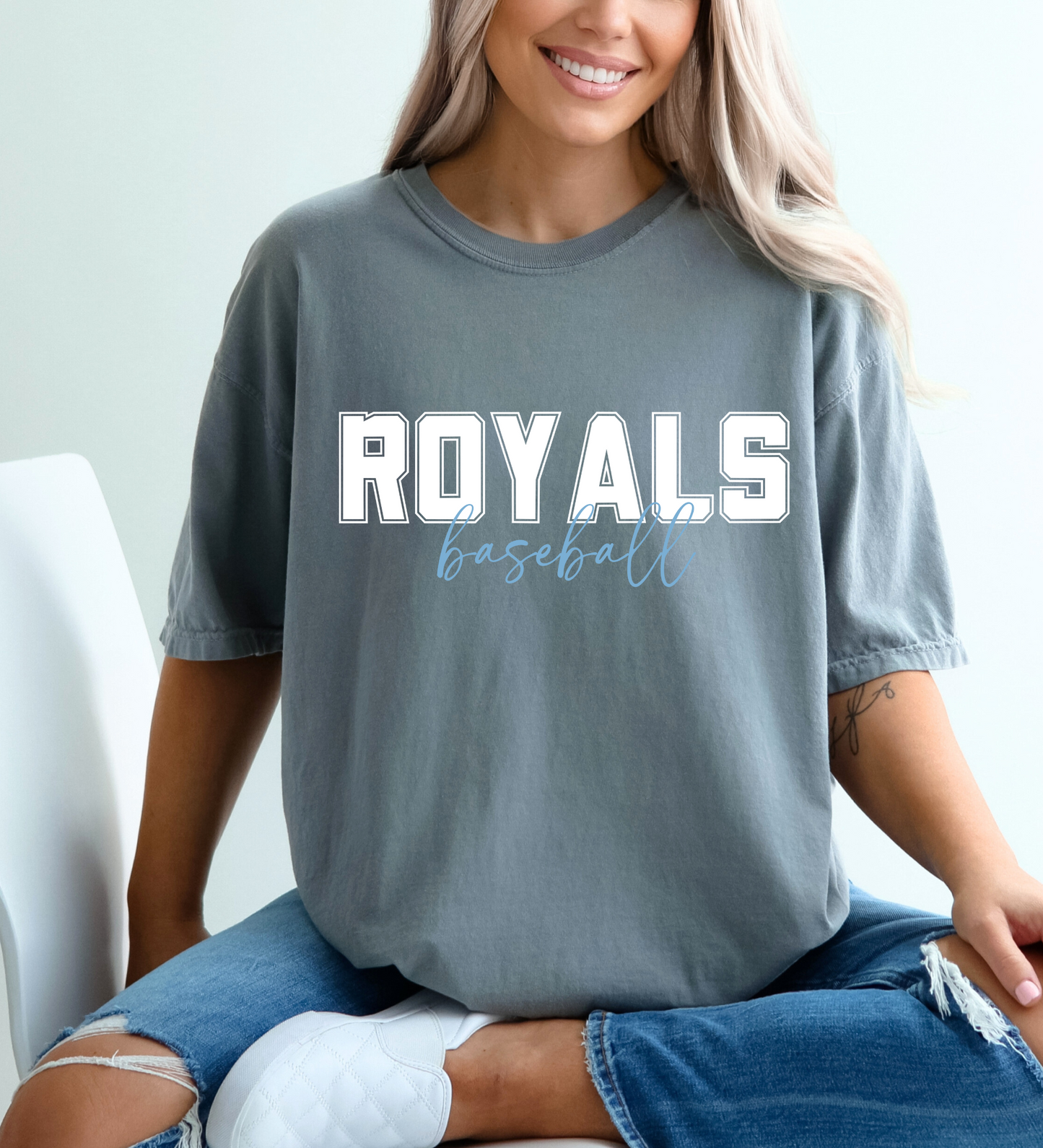 Royals Baseball University WHITE (Comfort Colors)