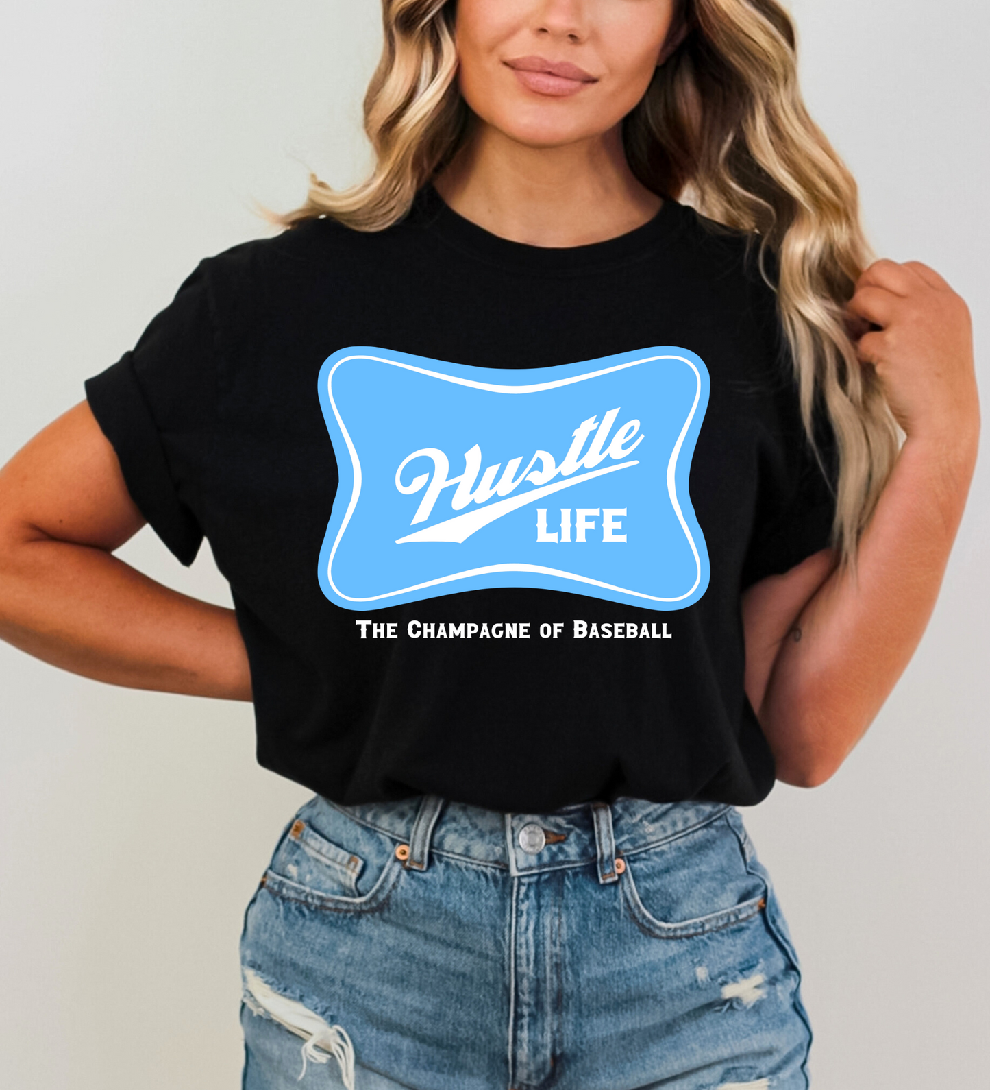 Hustle Life 'Champagne of Baseball' BLUE (Gildan)