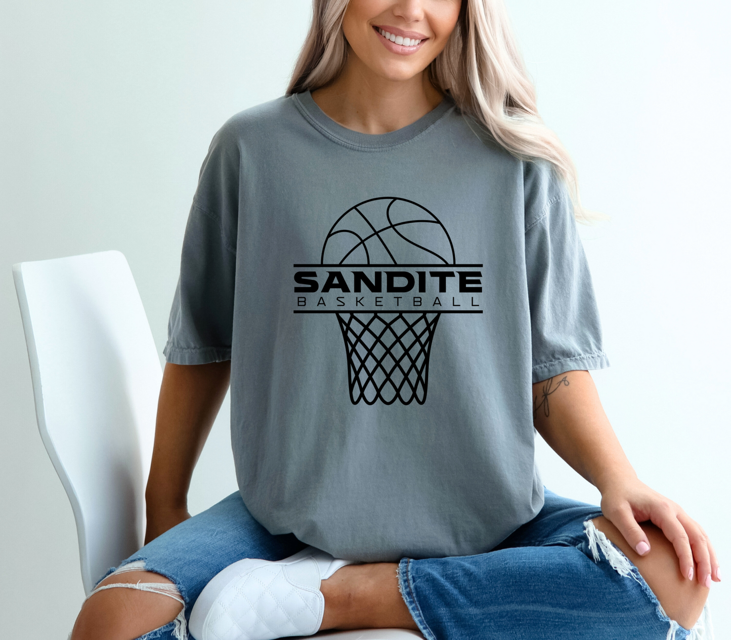 Sandite Basketball Offense BLACK (Comfort Colors)