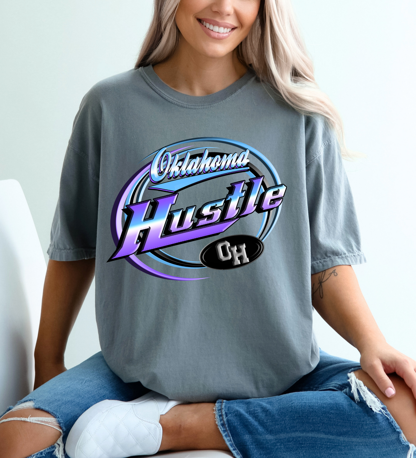 Oklahoma Hustle "dad logo" (Comfort Colors)
