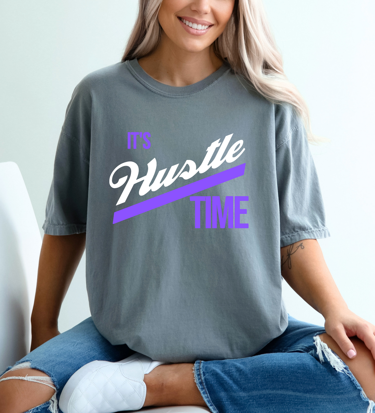 It's Hustle Time PURPLE (Comfort Colors)