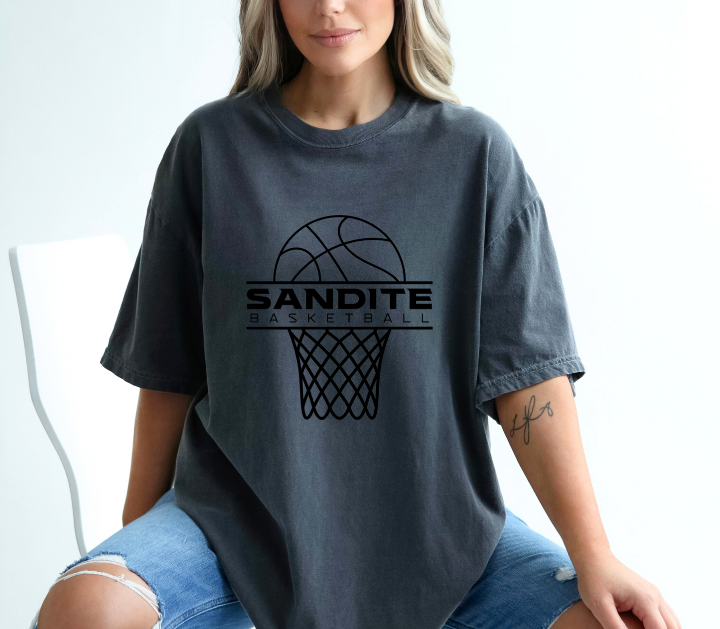 Sandite Basketball Offense BLACK (Comfort Colors)