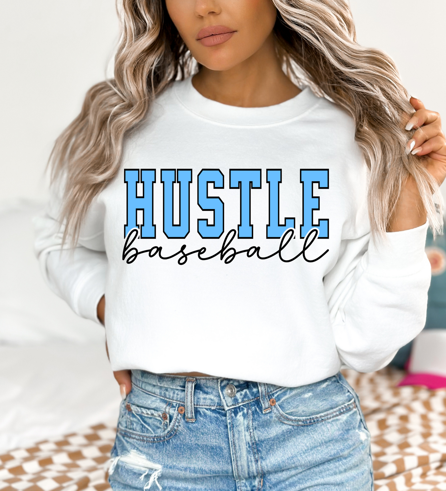 Hustle Baseball Varsity BLUE (Gildan)