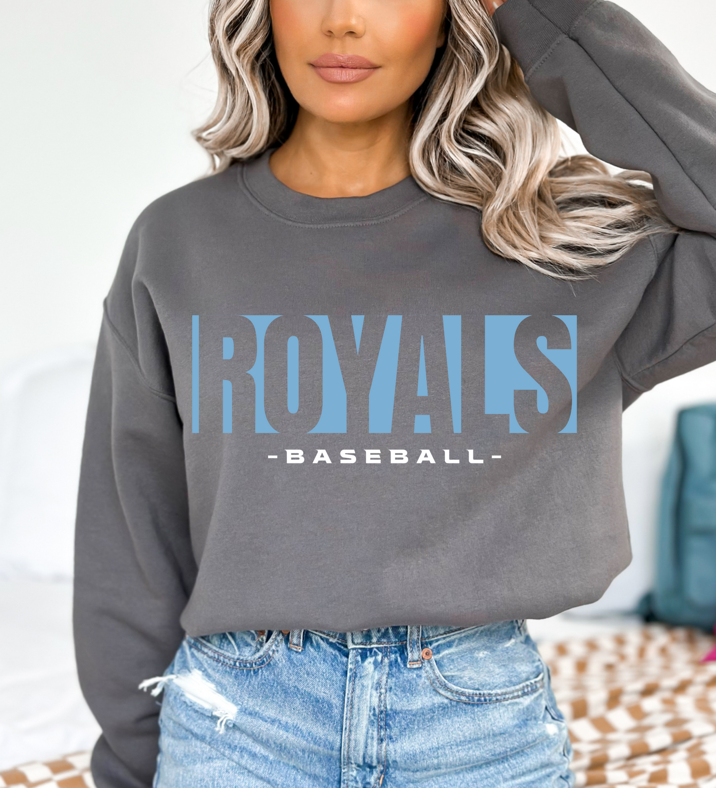 Royals Baseball Triple BLUE/WHITE (Gildan)