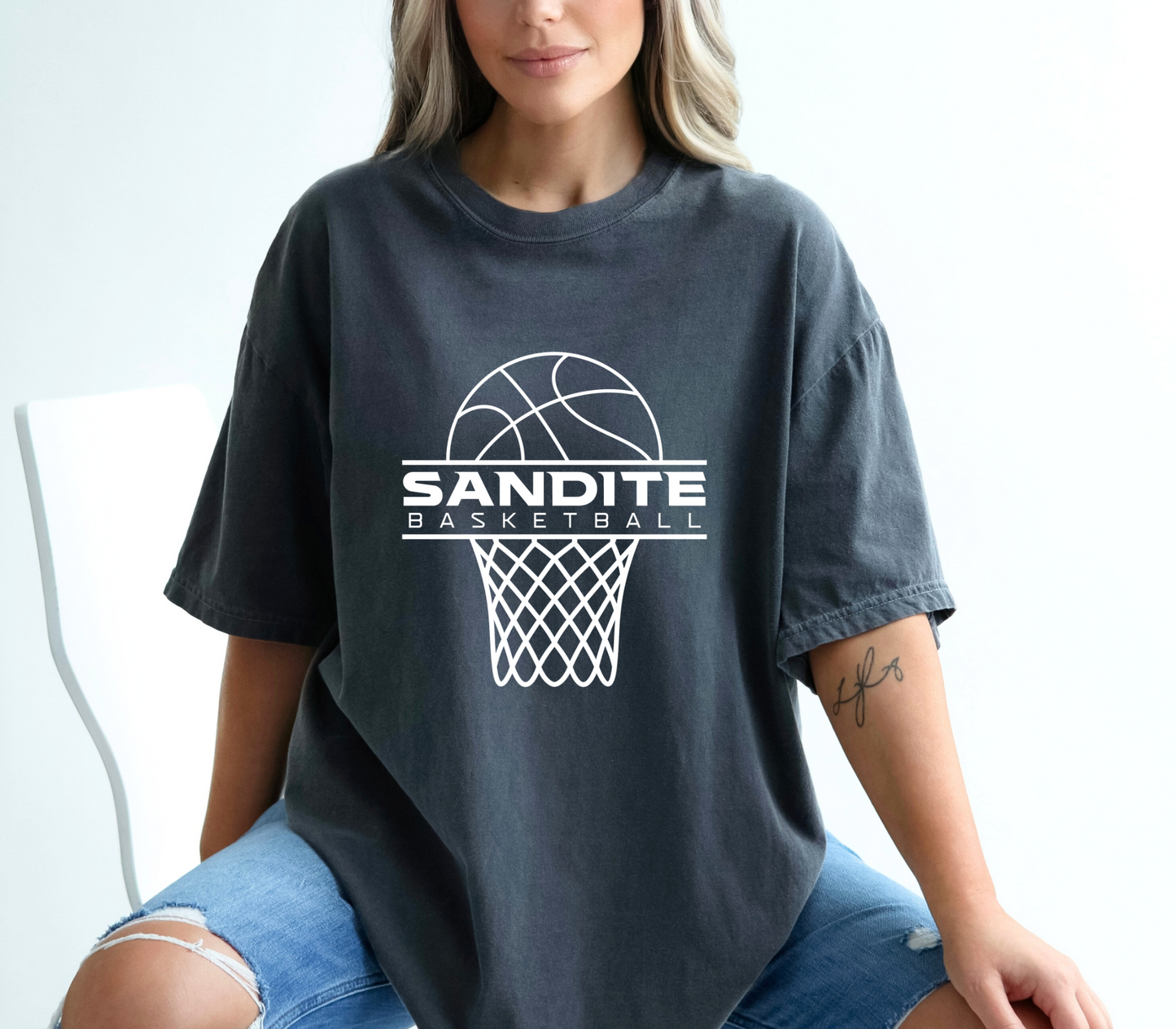 Sandite Basketball Offense WHITE (Comfort Colors)