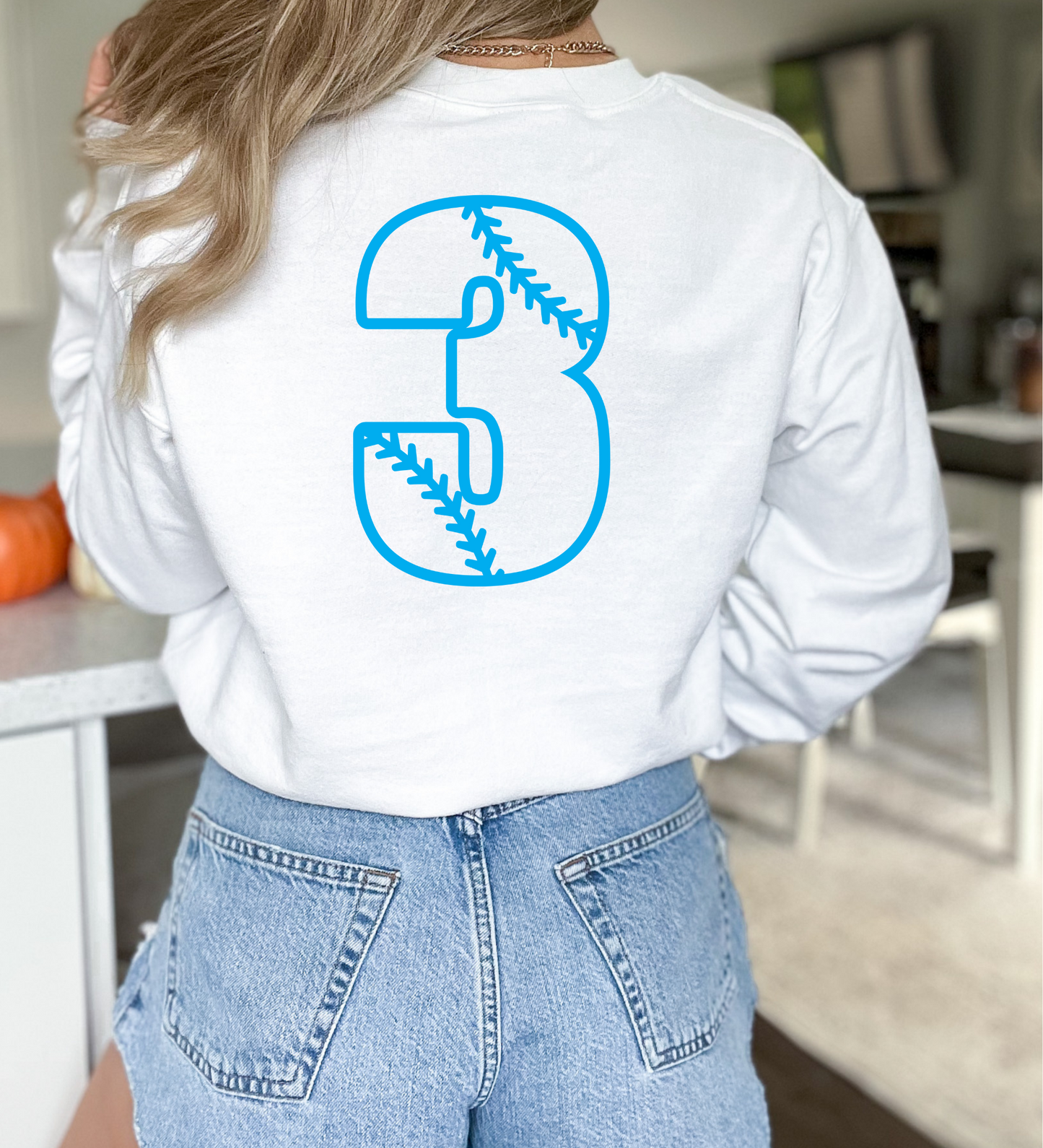 (Back Customization) Renegades Baseball Blue Numbers
