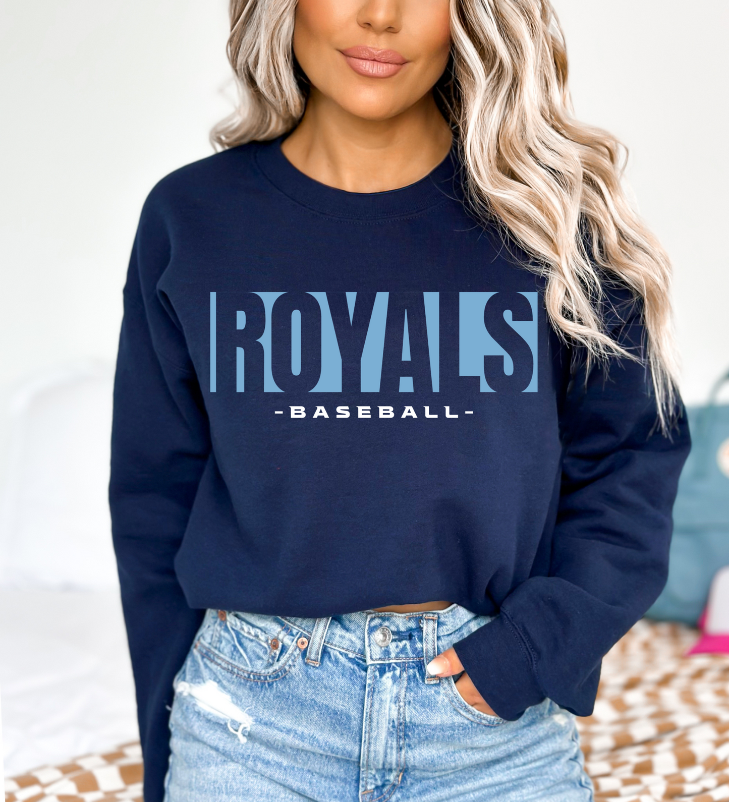 Royals Baseball Triple BLUE/WHITE (Gildan)