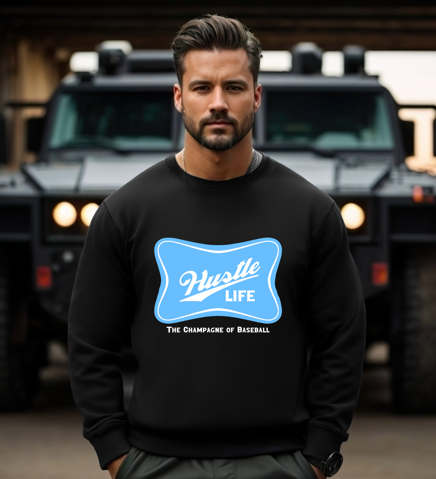 Hustle Life 'Champagne of Baseball' BLUE (Gildan)