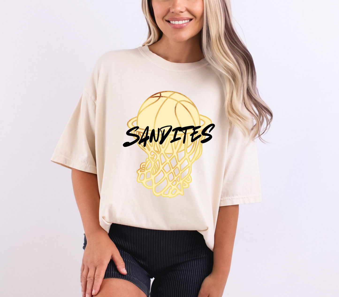 Sandite Basketball Retro BLACK (Comfort Colors)