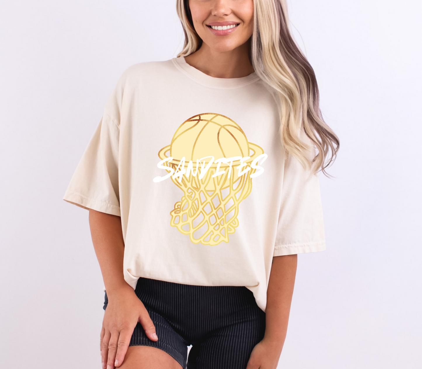 Sandite Basketball Retro WHITE (Comfort Colors)
