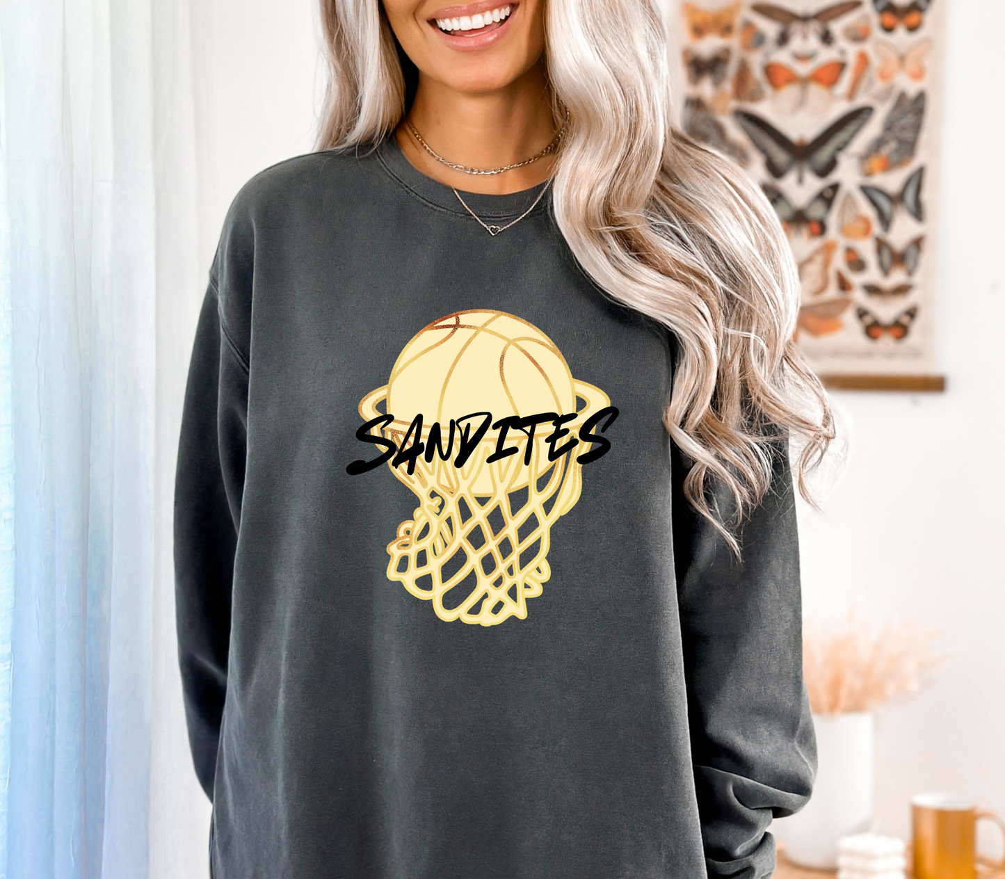 Sandite Basketball Retro BLACK (Comfort Colors)