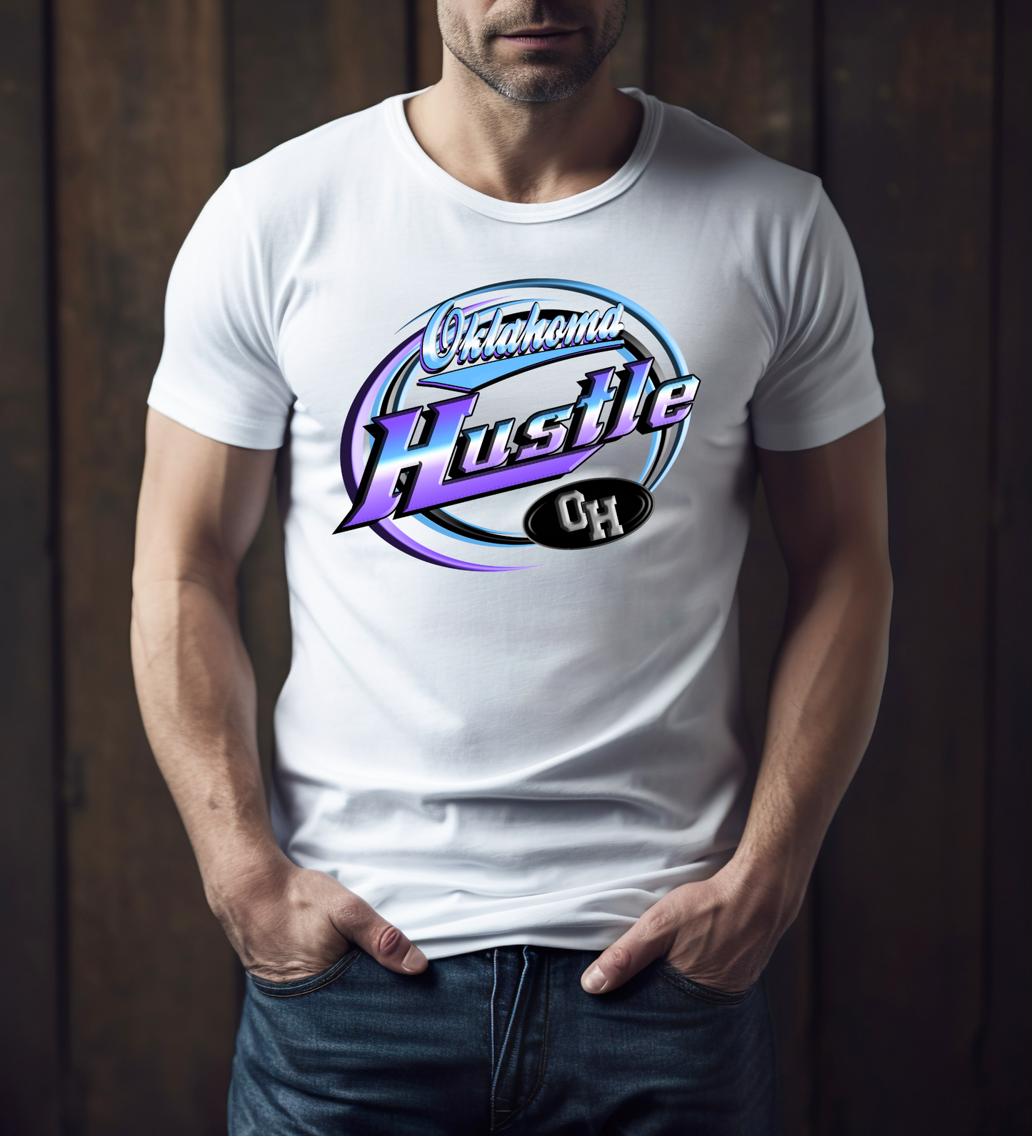 Oklahoma Hustle "dad logo" (Gildan)