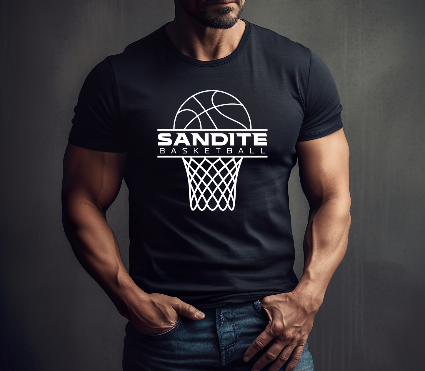 Sandite Basketball Offense WHITE (Comfort Colors)