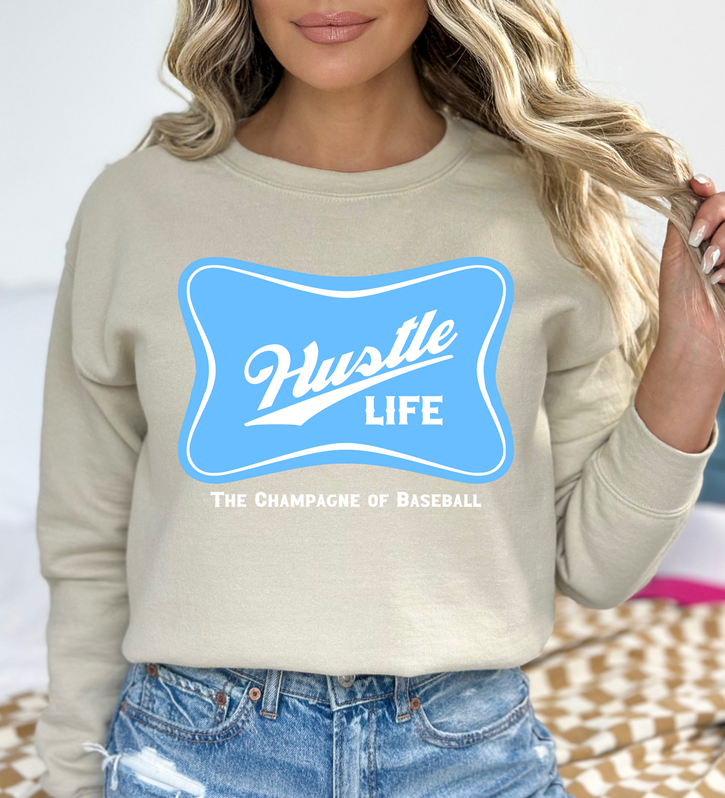 Hustle Life 'Champagne of Baseball' BLUE (Gildan)