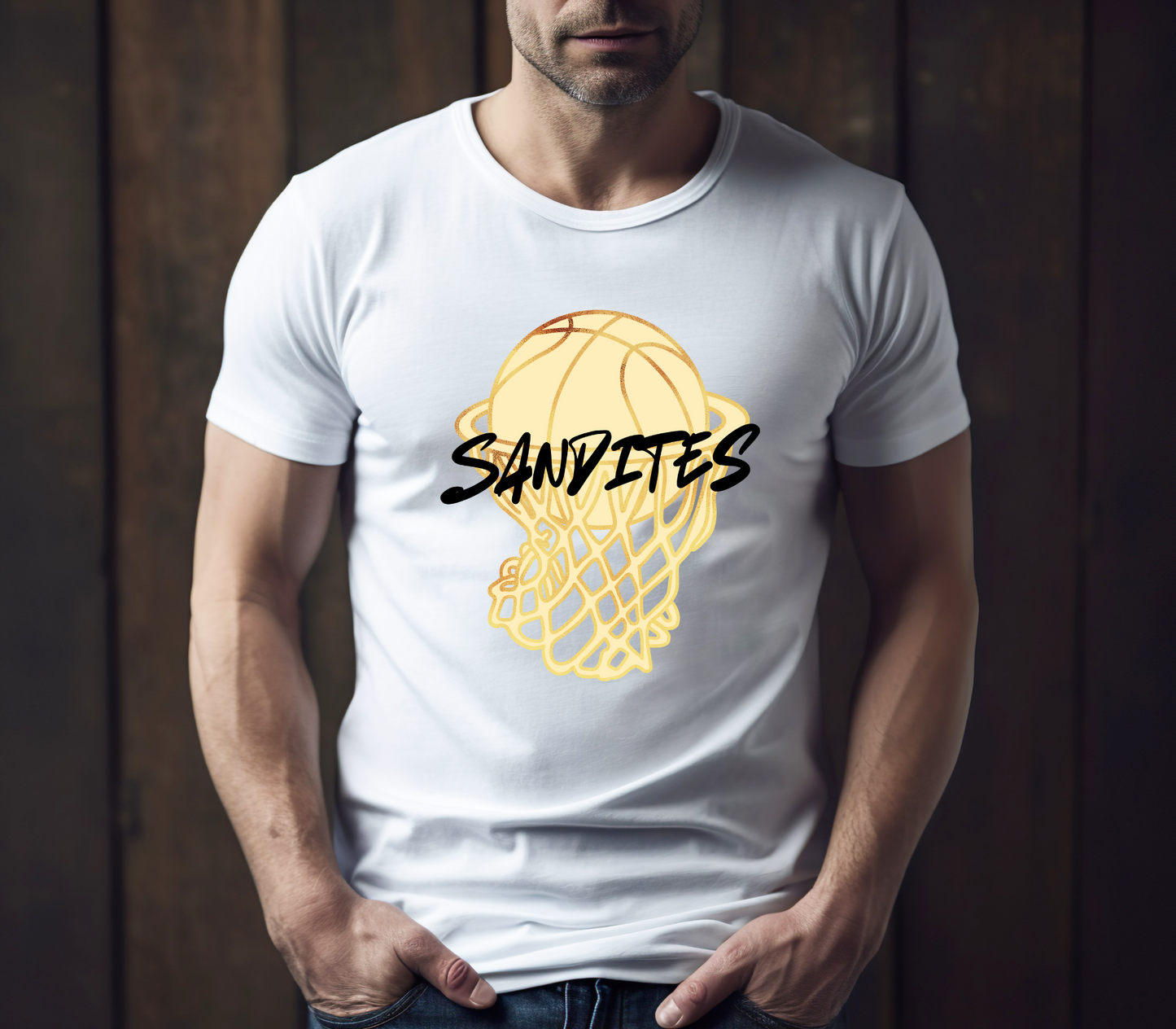 Sandite Basketball Retro BLACK (Comfort Colors)