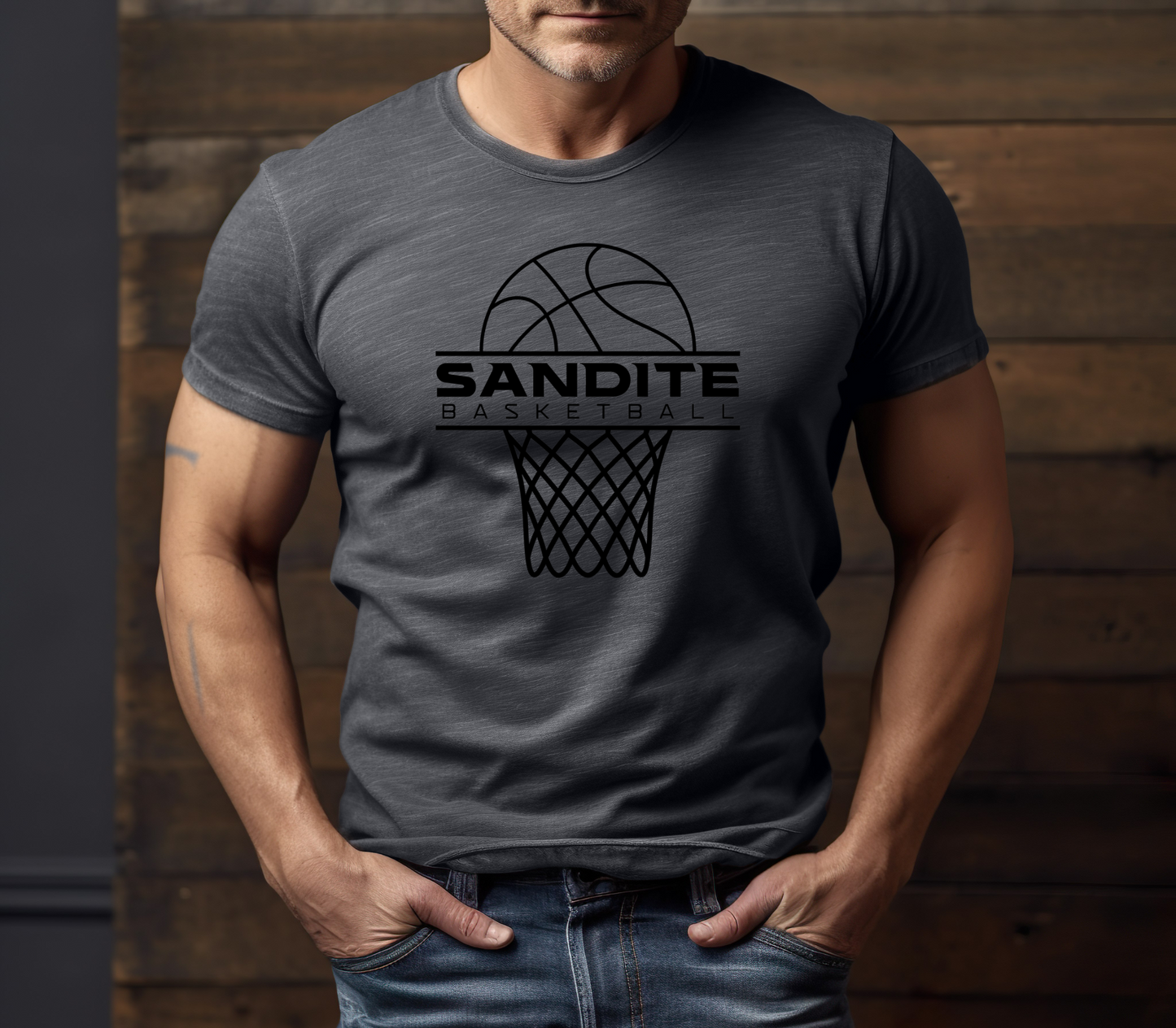 Sandite Basketball Offense BLACK (Comfort Colors)
