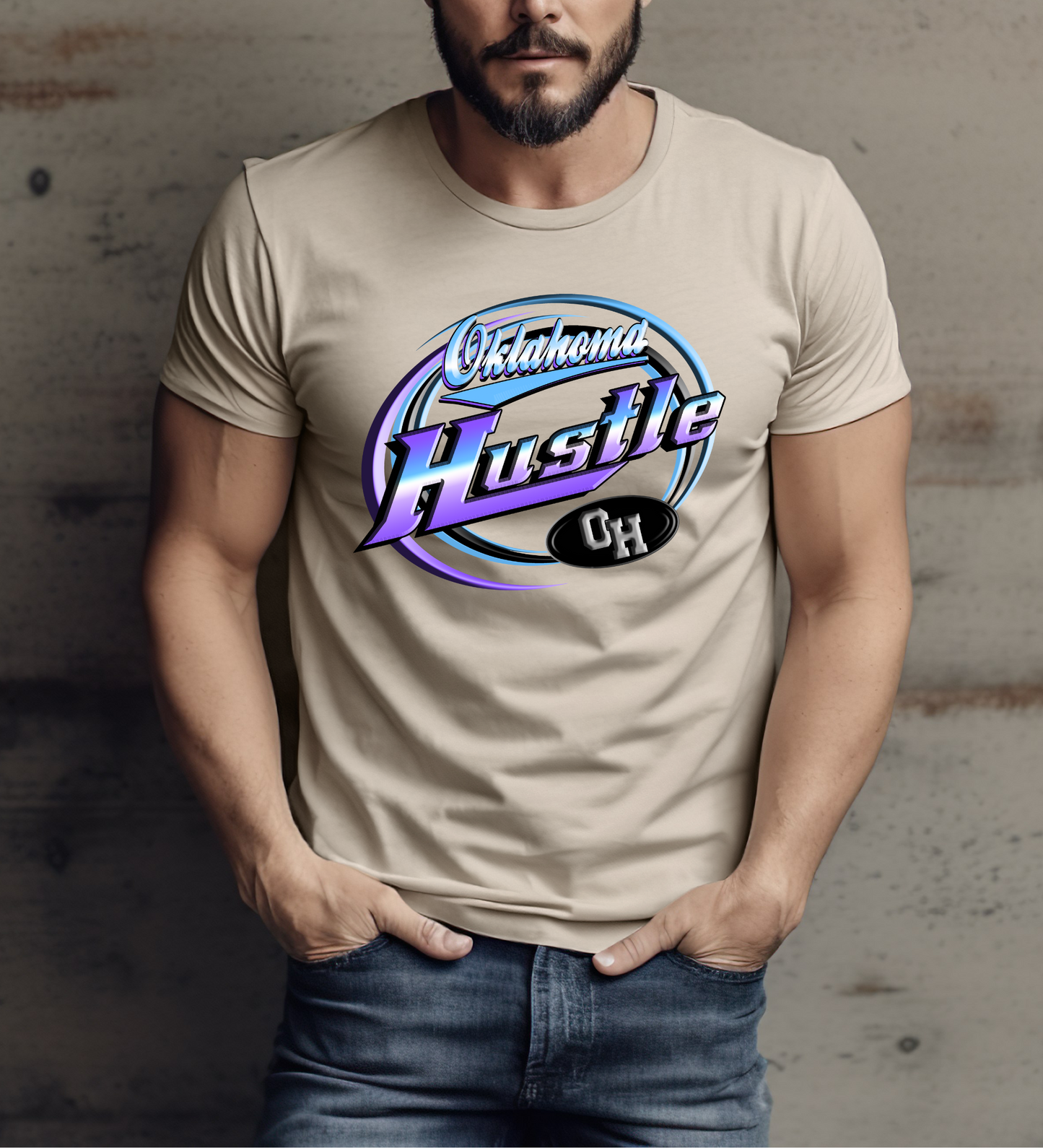 Oklahoma Hustle "dad logo" (Gildan)