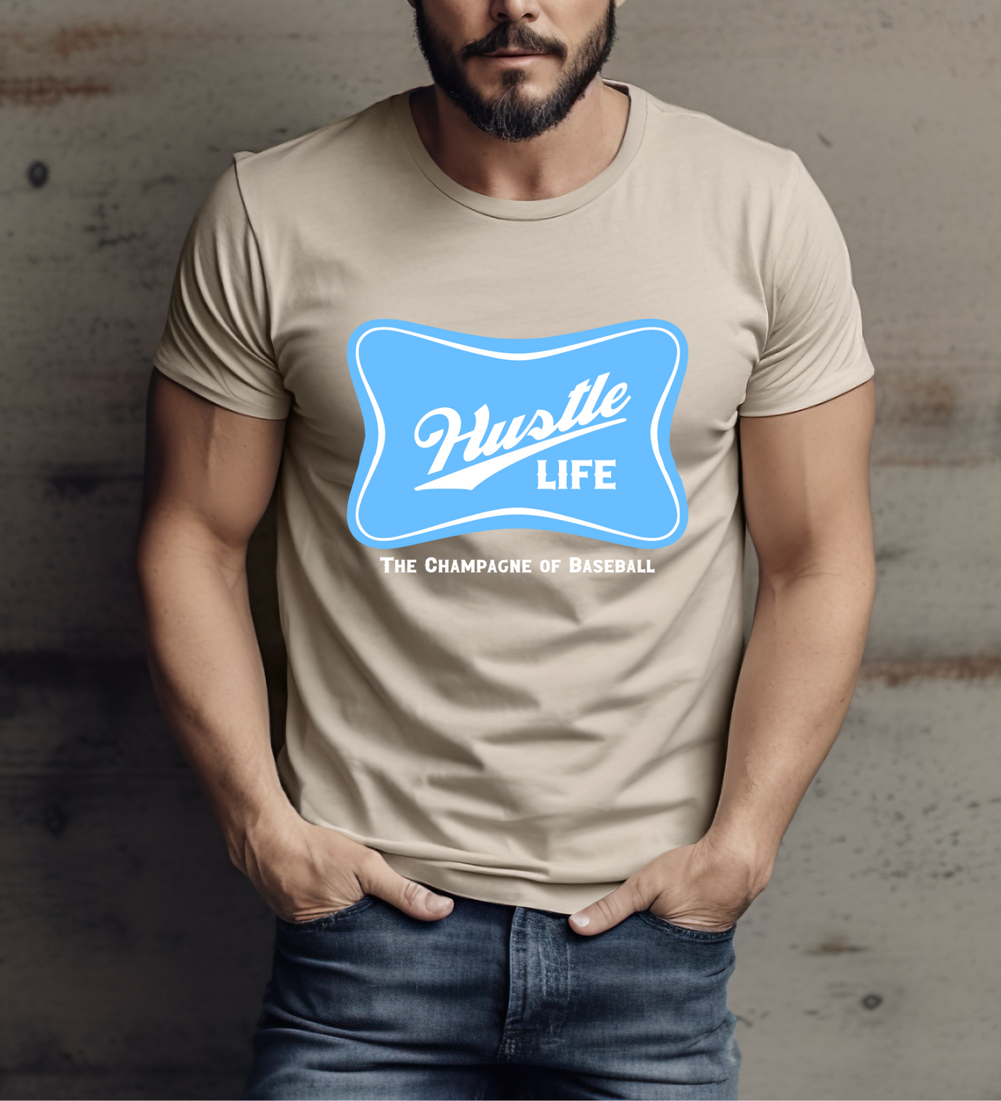 Hustle Life 'Champagne of Baseball' BLUE (Gildan)