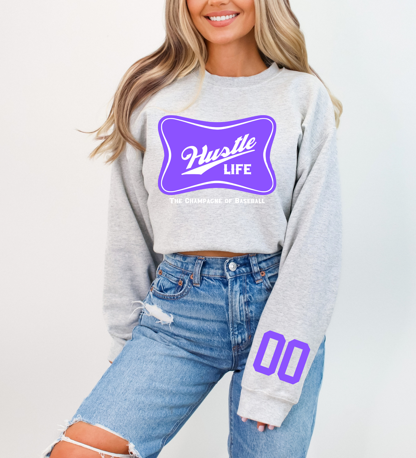 Hustle Life 'Champagne of Baseball' PURPLE (Gildan)