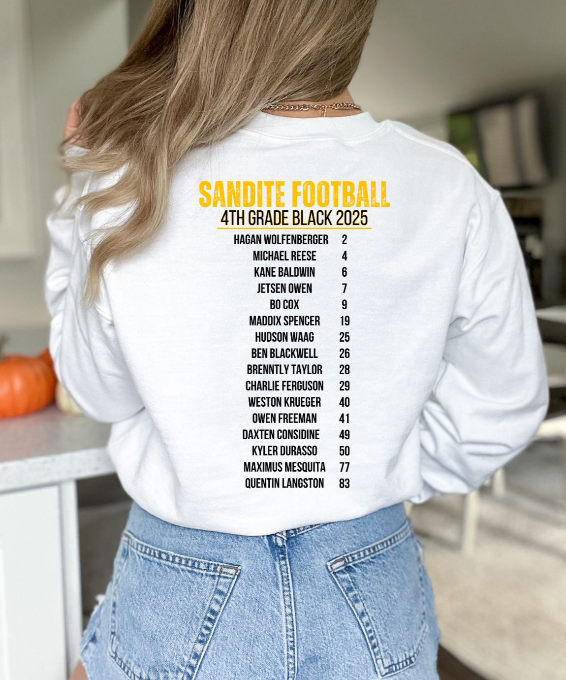 Sandite Football + Roster BLACK (Gildan)