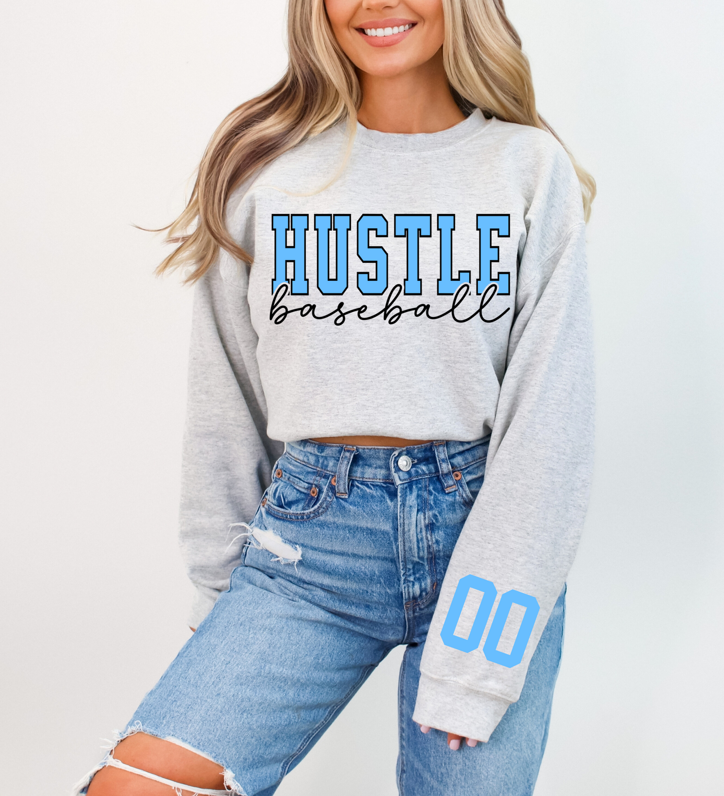 Hustle Baseball Varsity BLUE (Gildan)