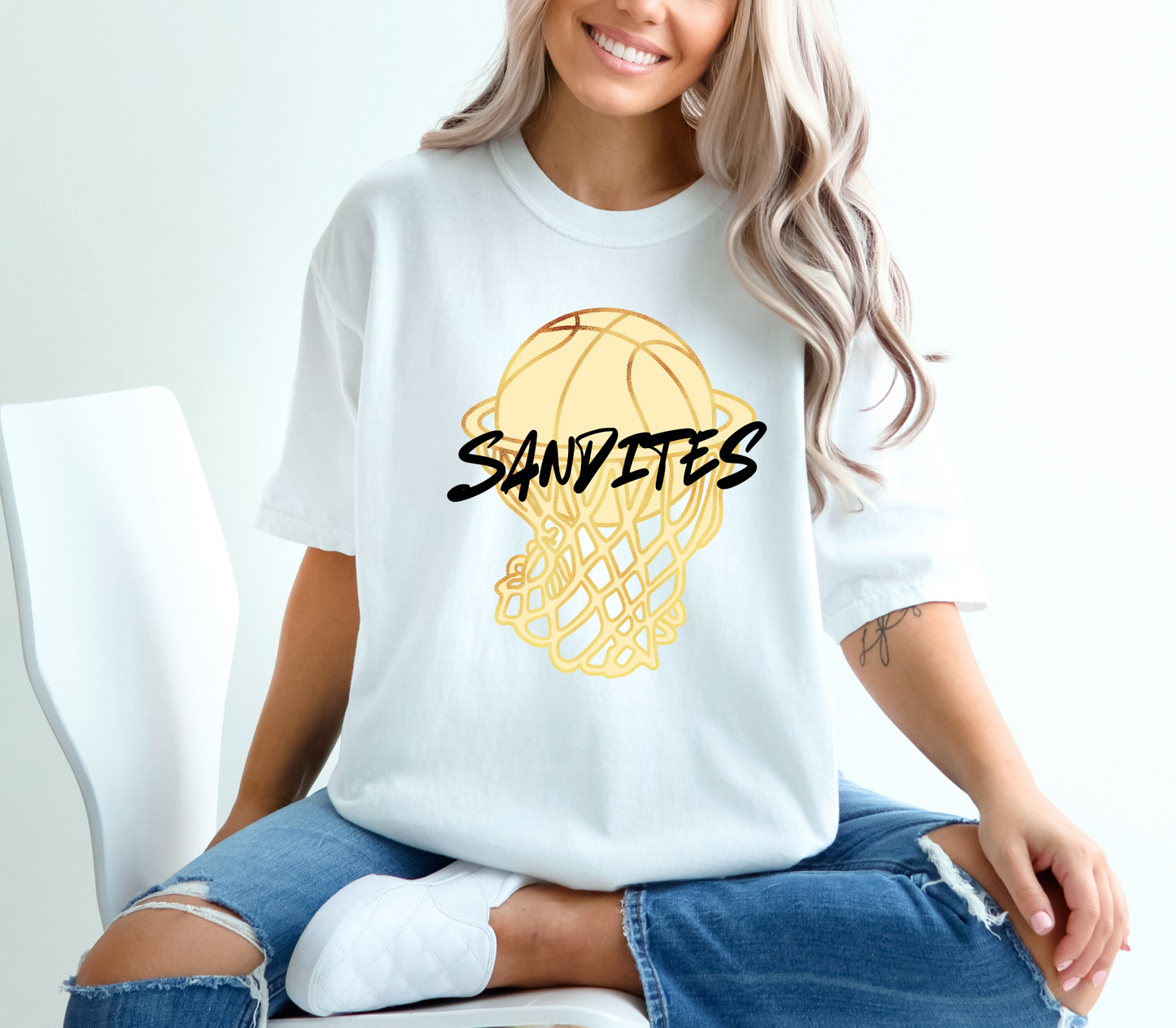 Sandite Basketball Retro BLACK (Comfort Colors)