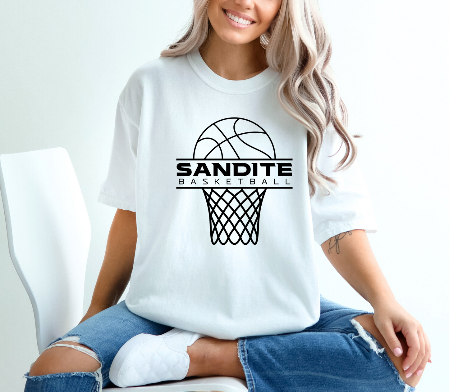 Sandite Basketball Offense BLACK (Comfort Colors)