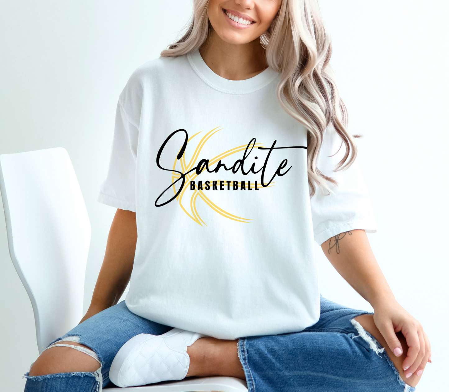 Sandite Basketball Fan Girl (Comfort Colors)