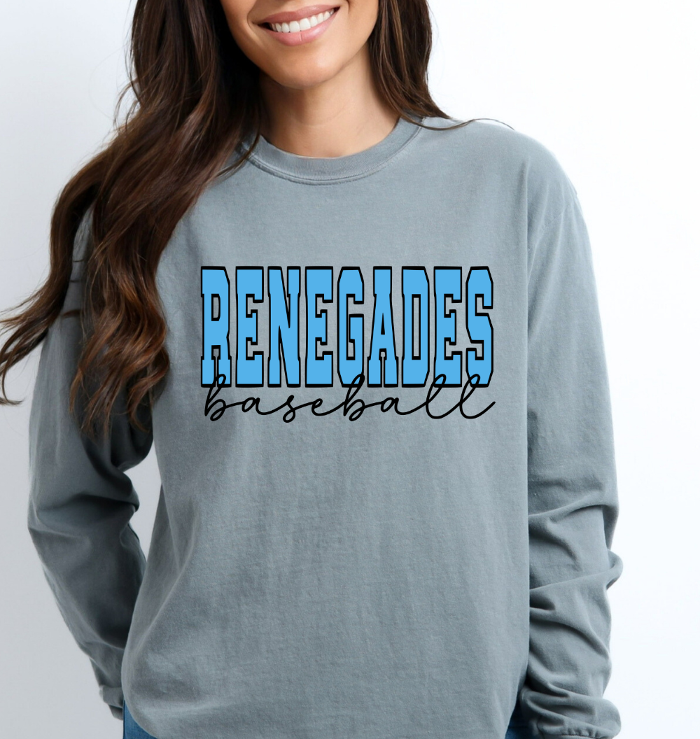Renegades Baseball BLUE (Comfort Colors)