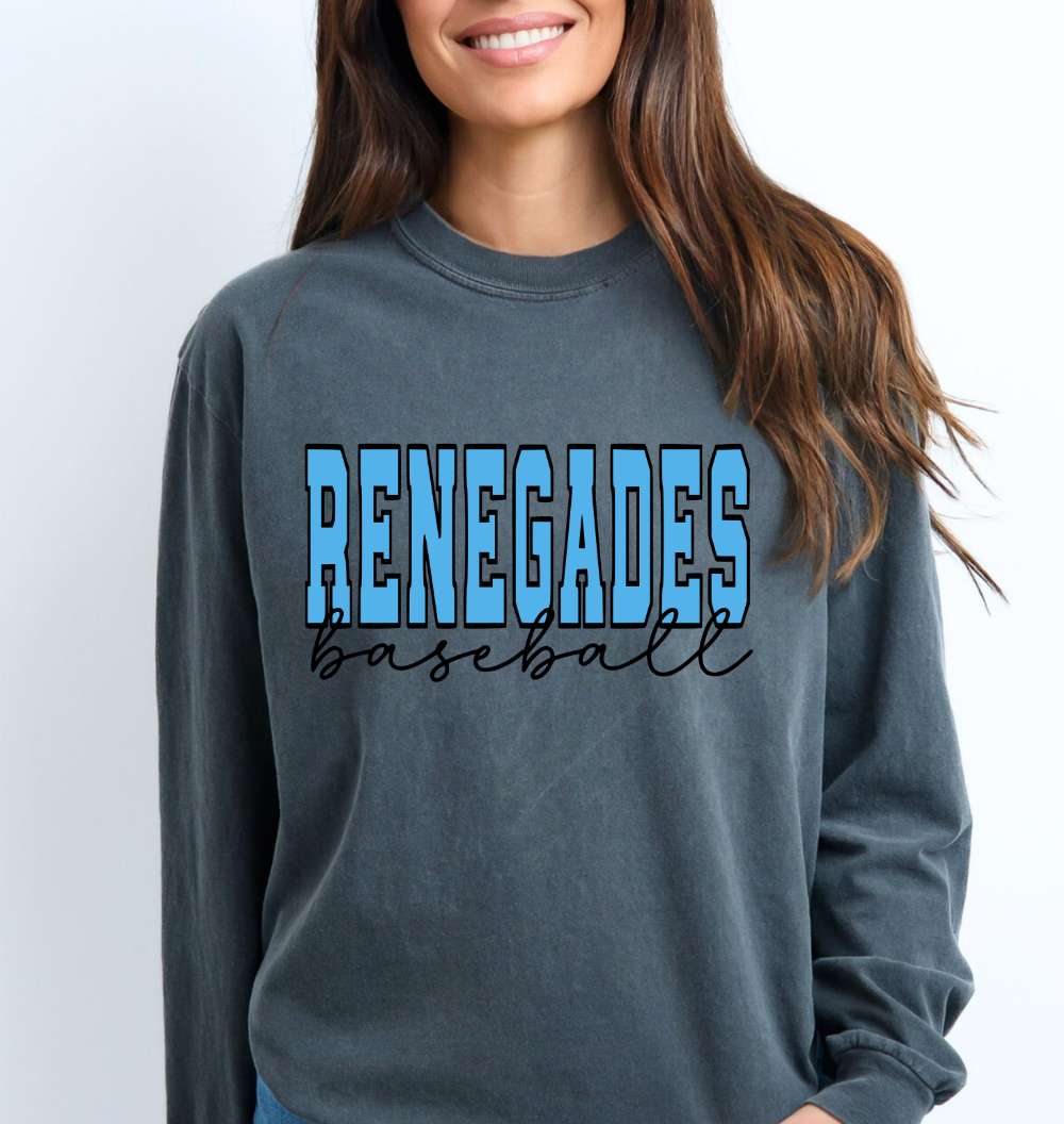 Renegades Baseball BLUE (Comfort Colors)