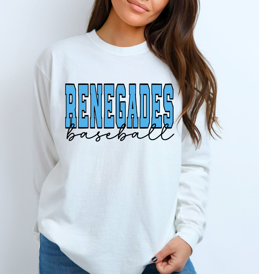 Renegades Baseball BLUE (Comfort Colors)
