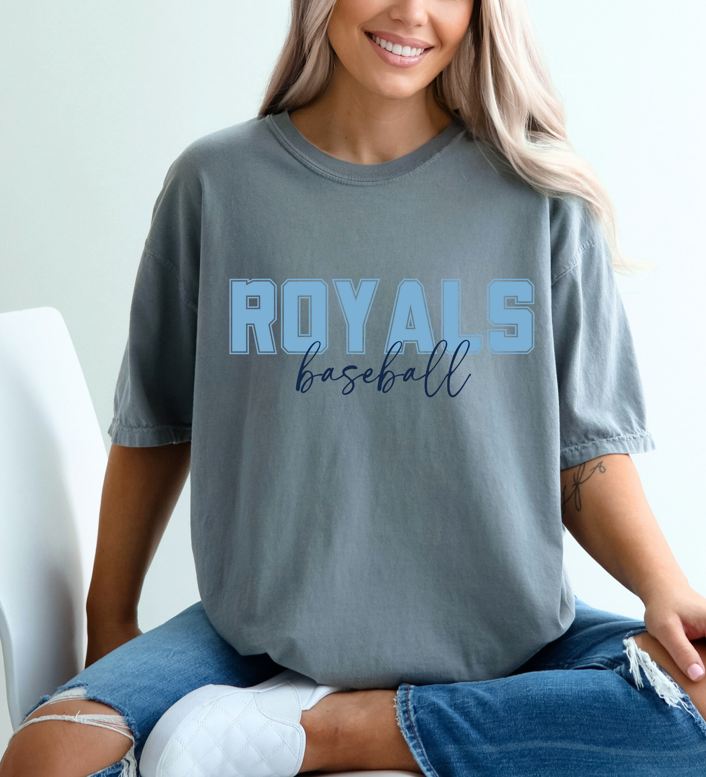 Royals Baseball University BLUE (Comfort Colors)