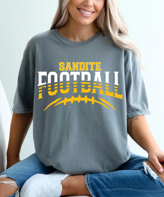 Sandite Football Hustle WHITE (Comfort Colors)