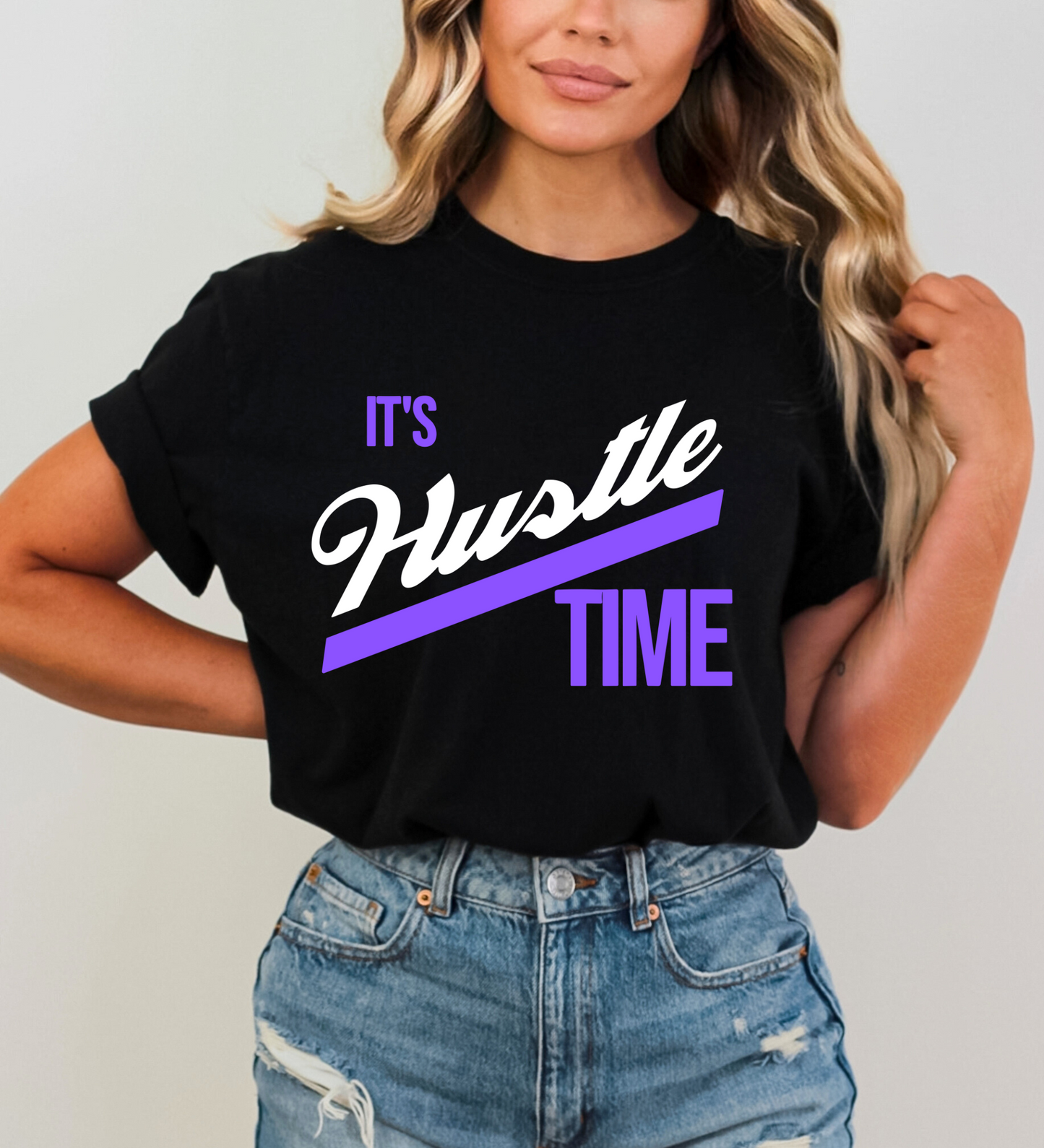 It's Hustle Time PURPLE (Gildan)