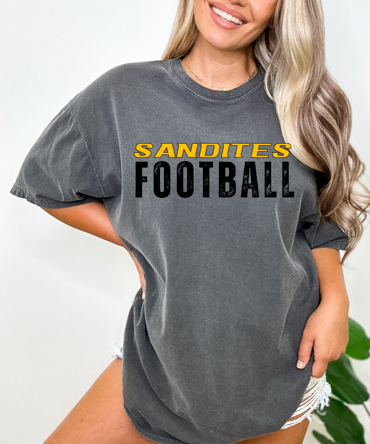 Sandite Football + Roster BLACK (Comfort Colors)