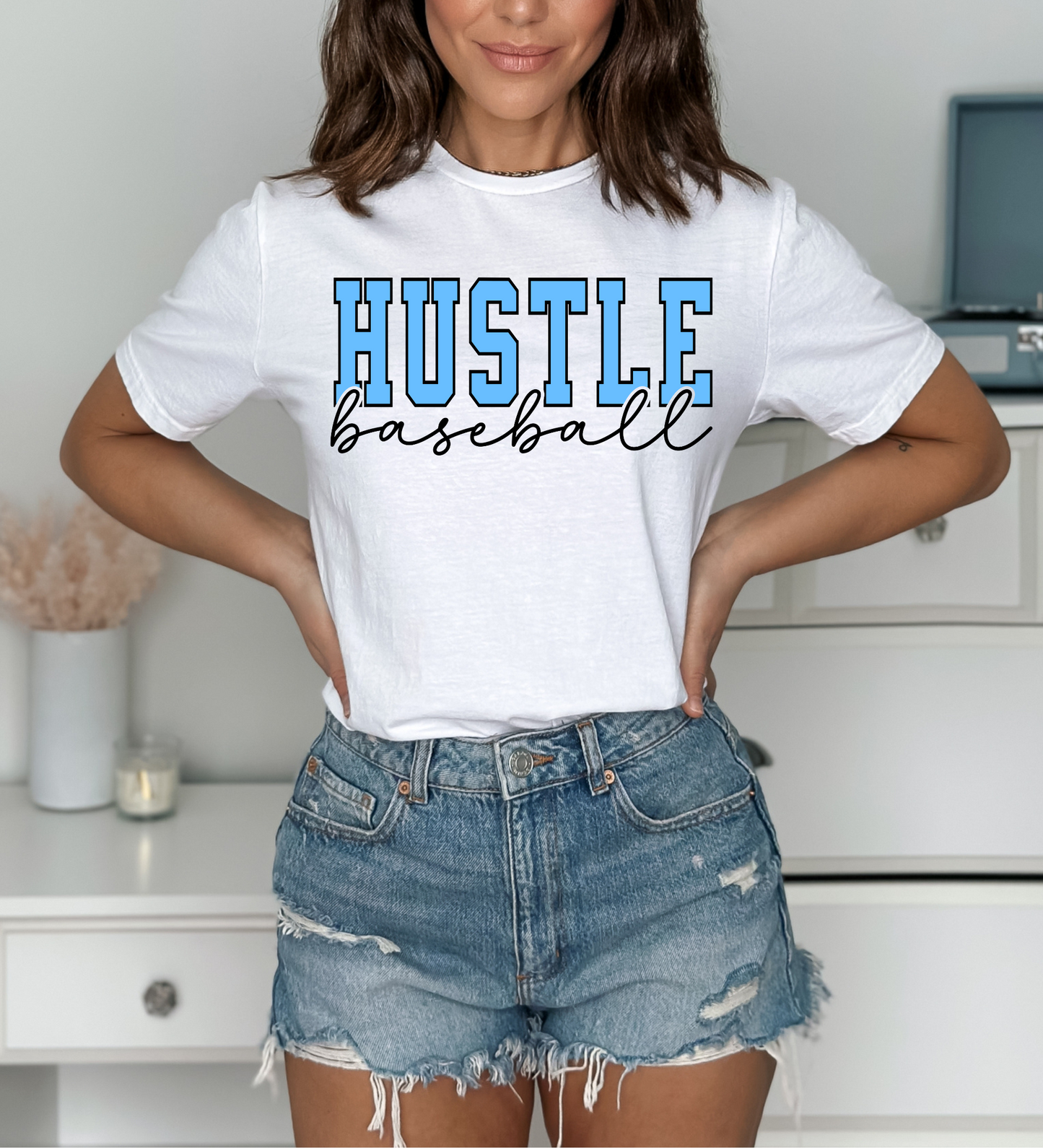 Hustle Baseball Varsity BLUE (Gildan)