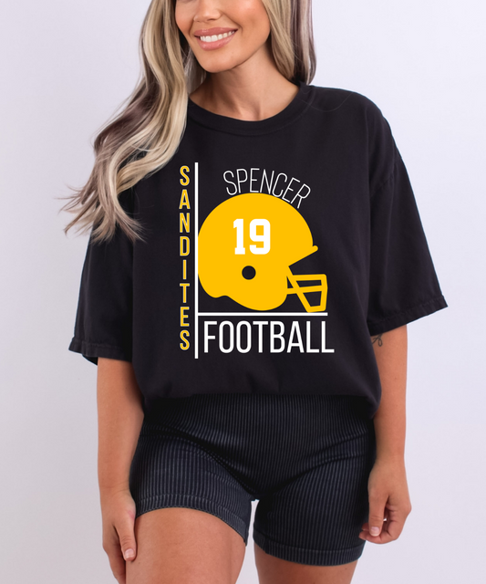 Sandite Football Defense WHITE (Comfort Colors)