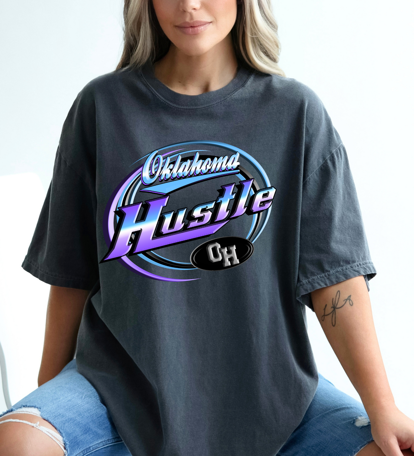 Oklahoma Hustle "dad logo" (Comfort Colors)