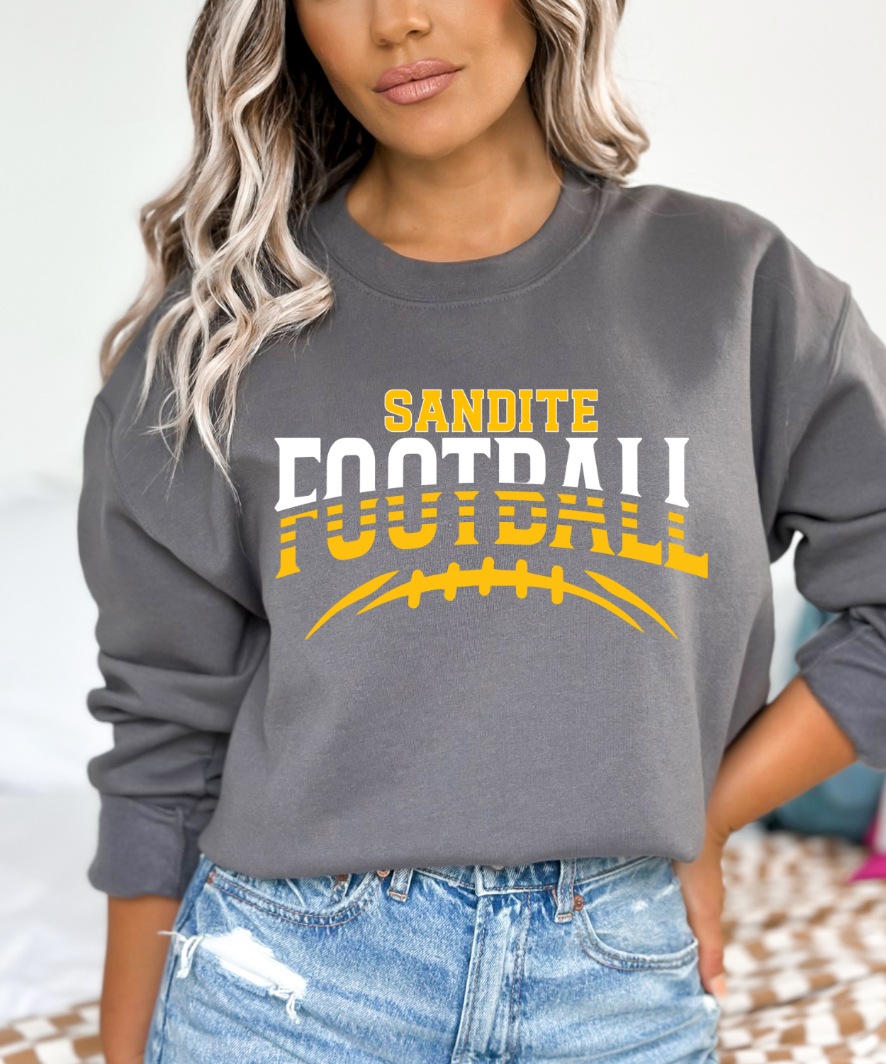 Sandite Football Hustle WHITE (Gildan)