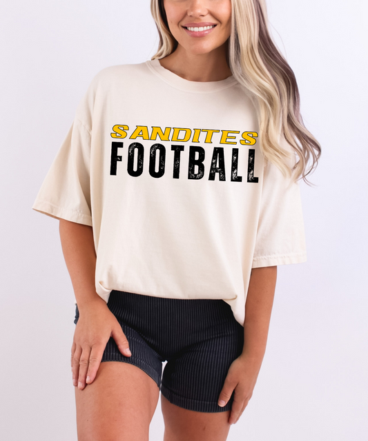 Sandite Football + Roster BLACK (Comfort Colors)