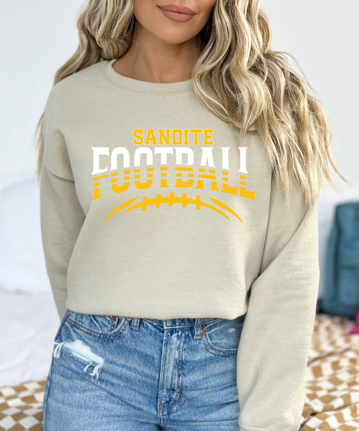 Sandite Football Hustle WHITE (Gildan)