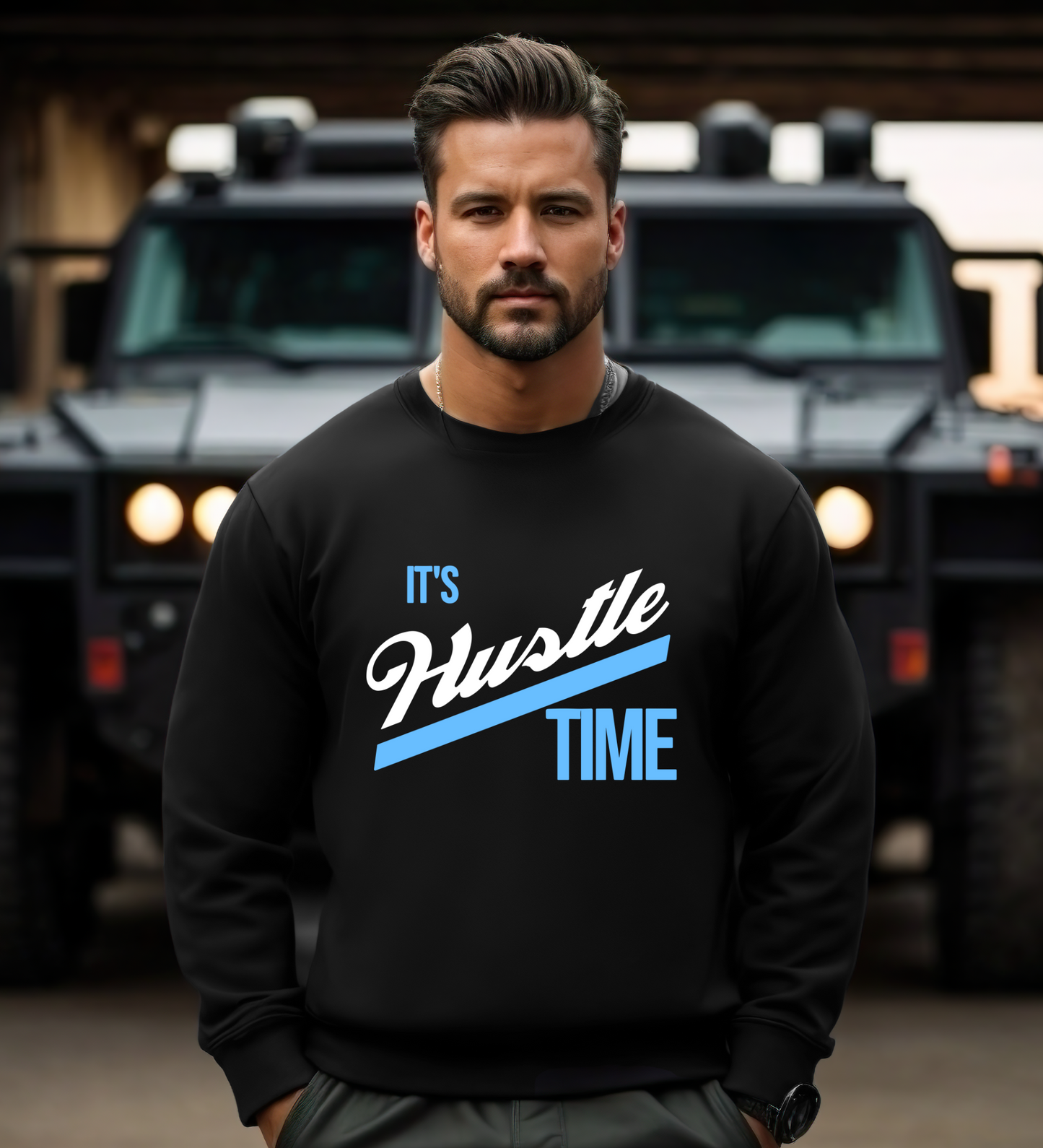 It's Hustle Time BLUE (Comfort Colors)