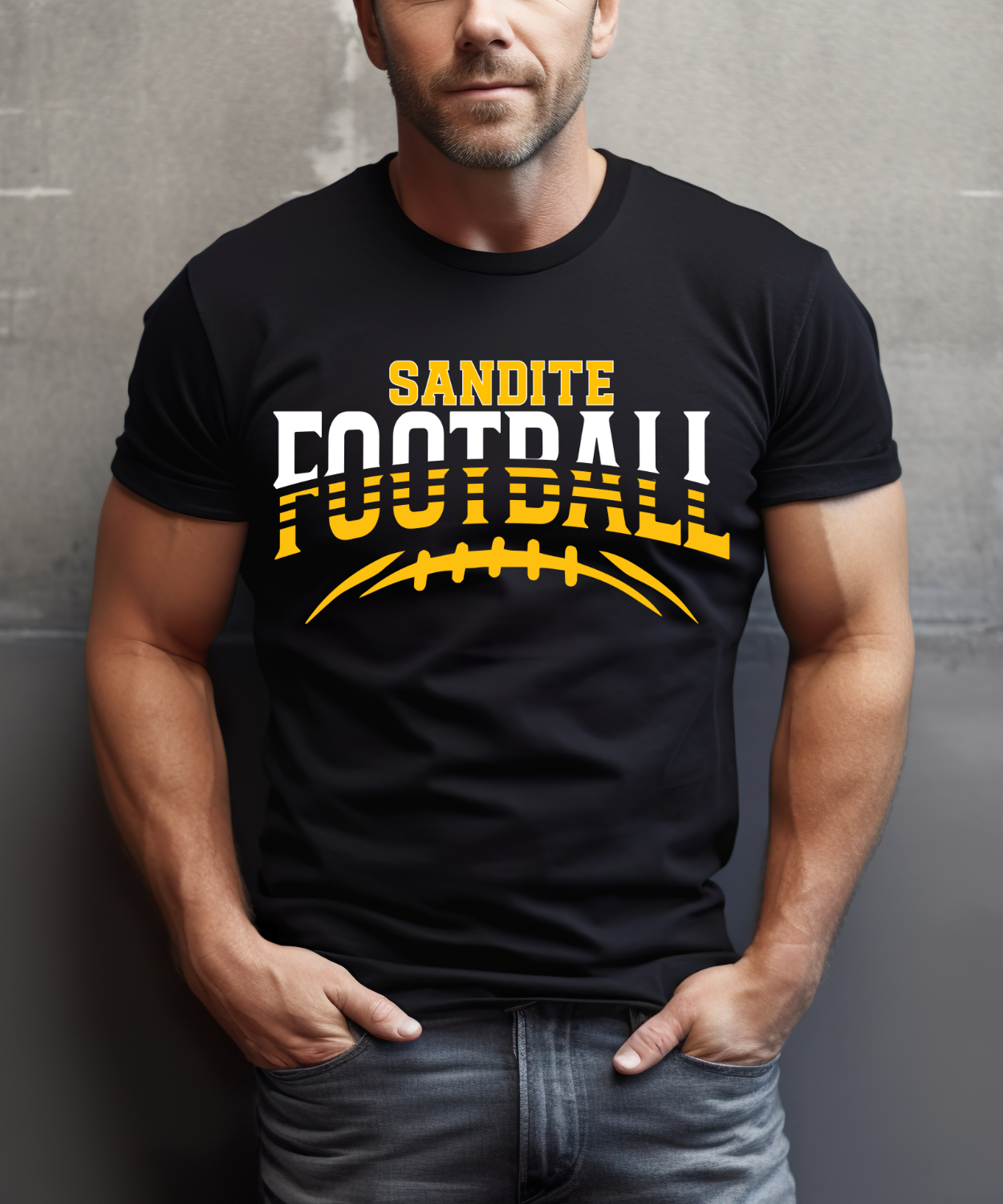 Sandite Football Hustle WHITE (Gildan)