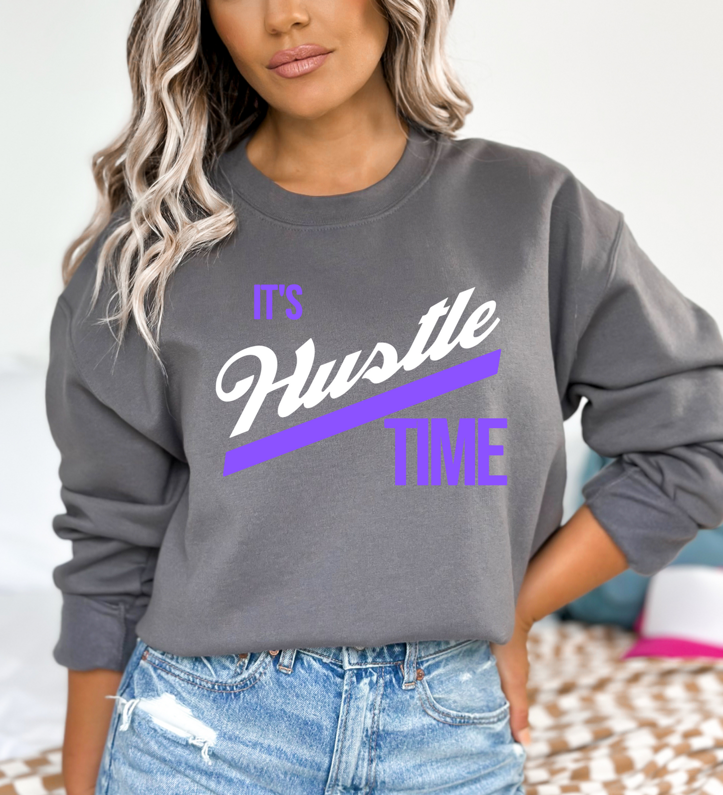 It's Hustle Time PURPLE (Gildan)