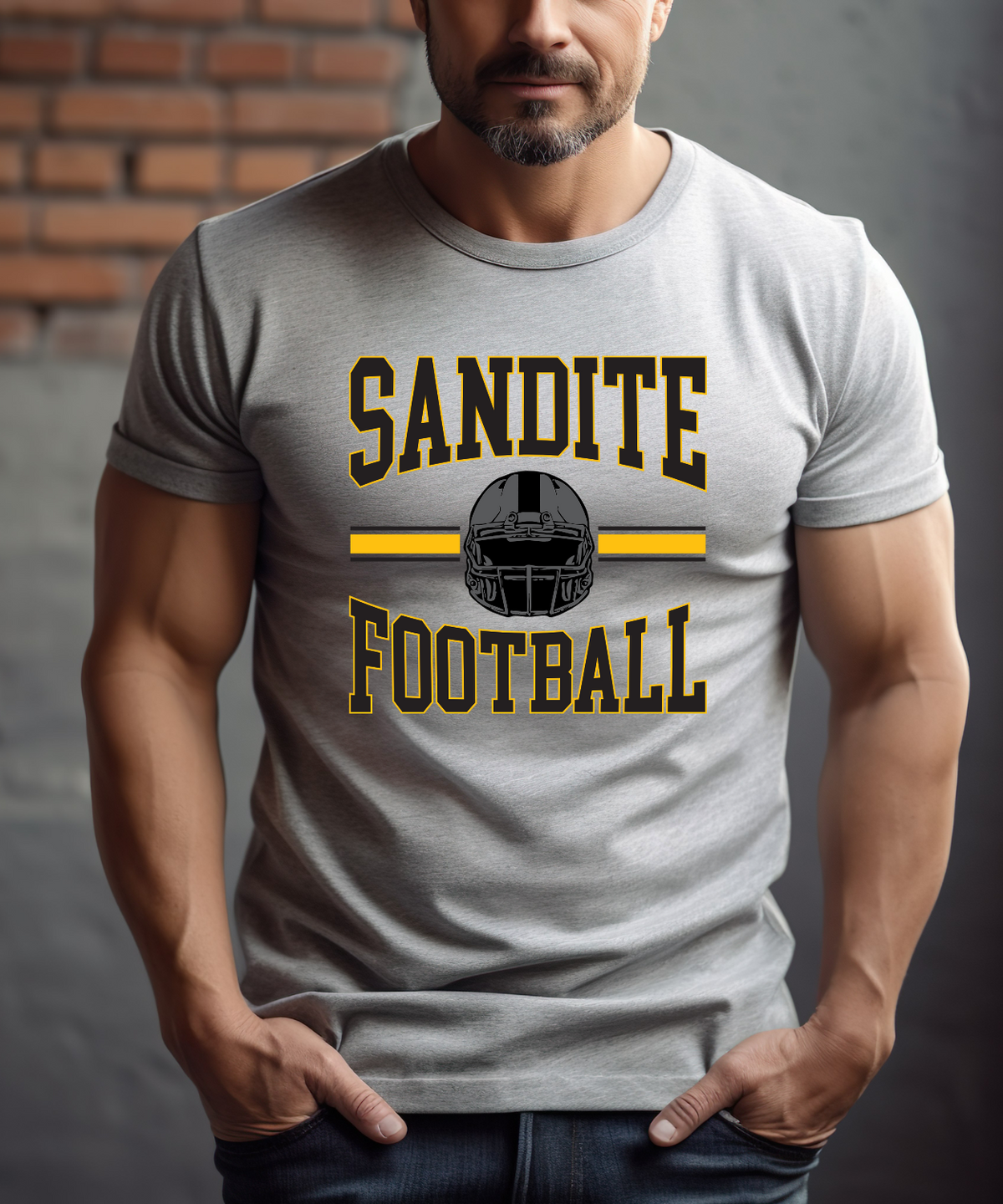 Sandite Sandite Football Center (Comfort Colors) β Okie Exchange Boutique
