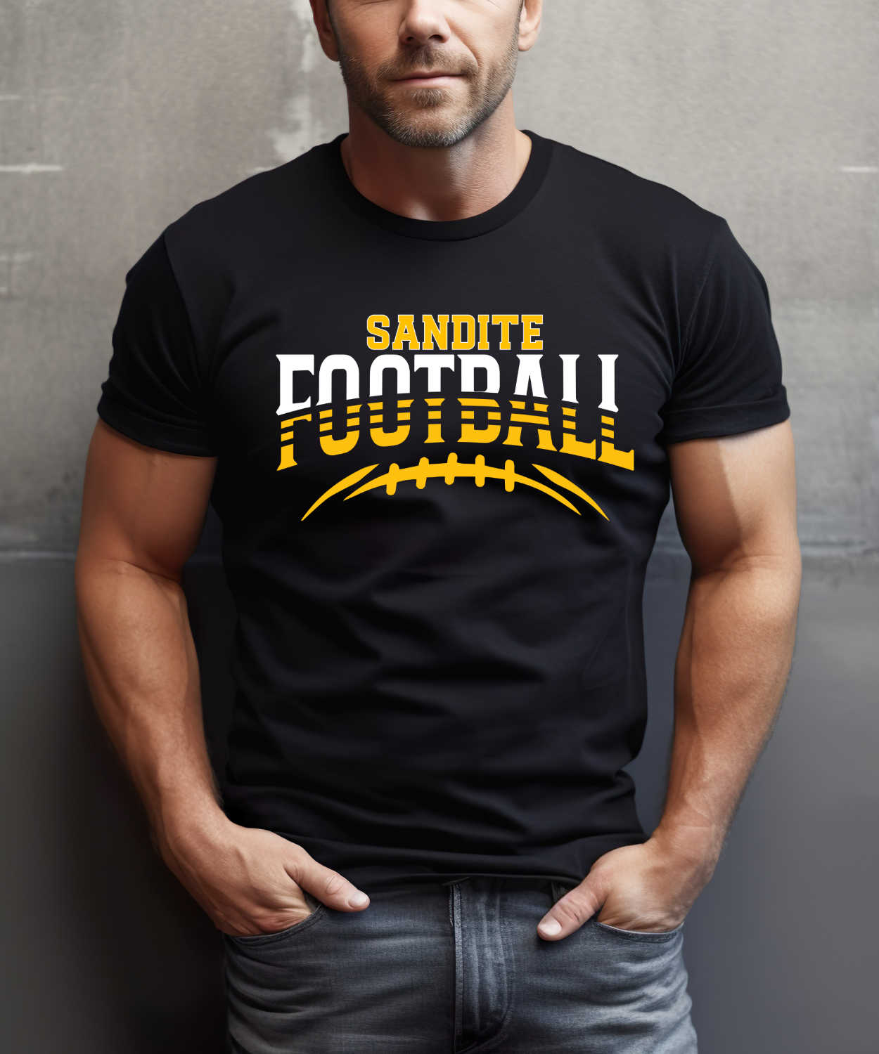 Sandite Football Hustle WHITE (Comfort Colors)