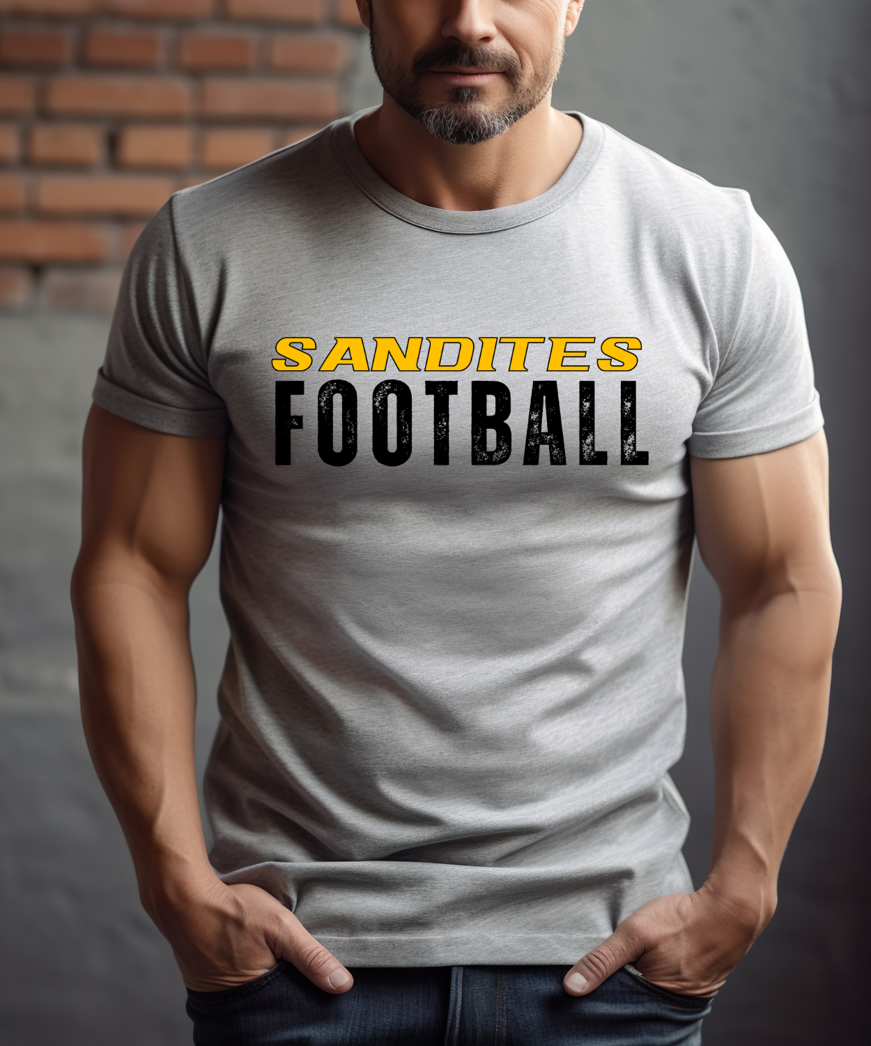 Sandite Football + Roster BLACK (Comfort Colors)