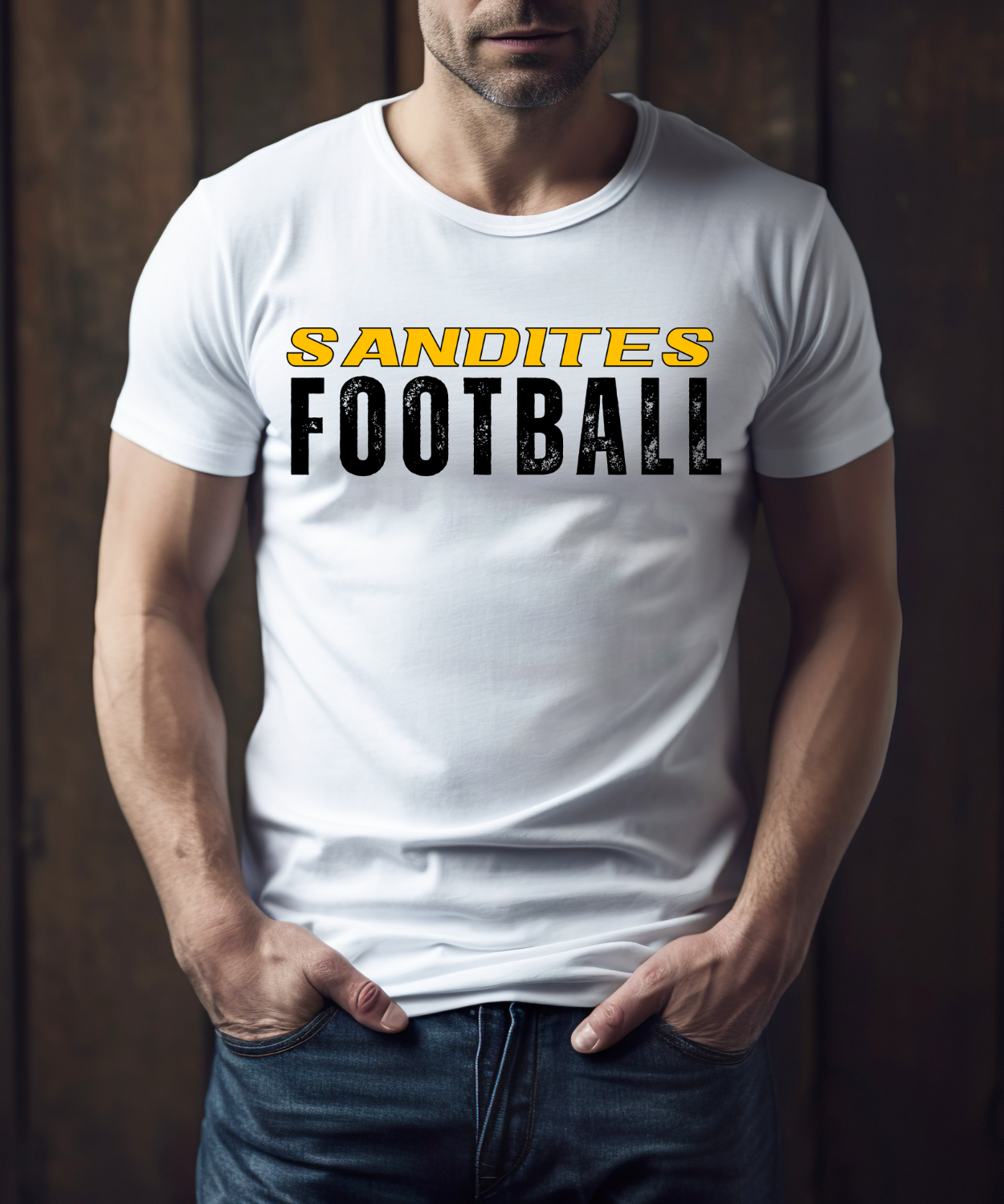 Sandite Football + Roster BLACK (Comfort Colors)