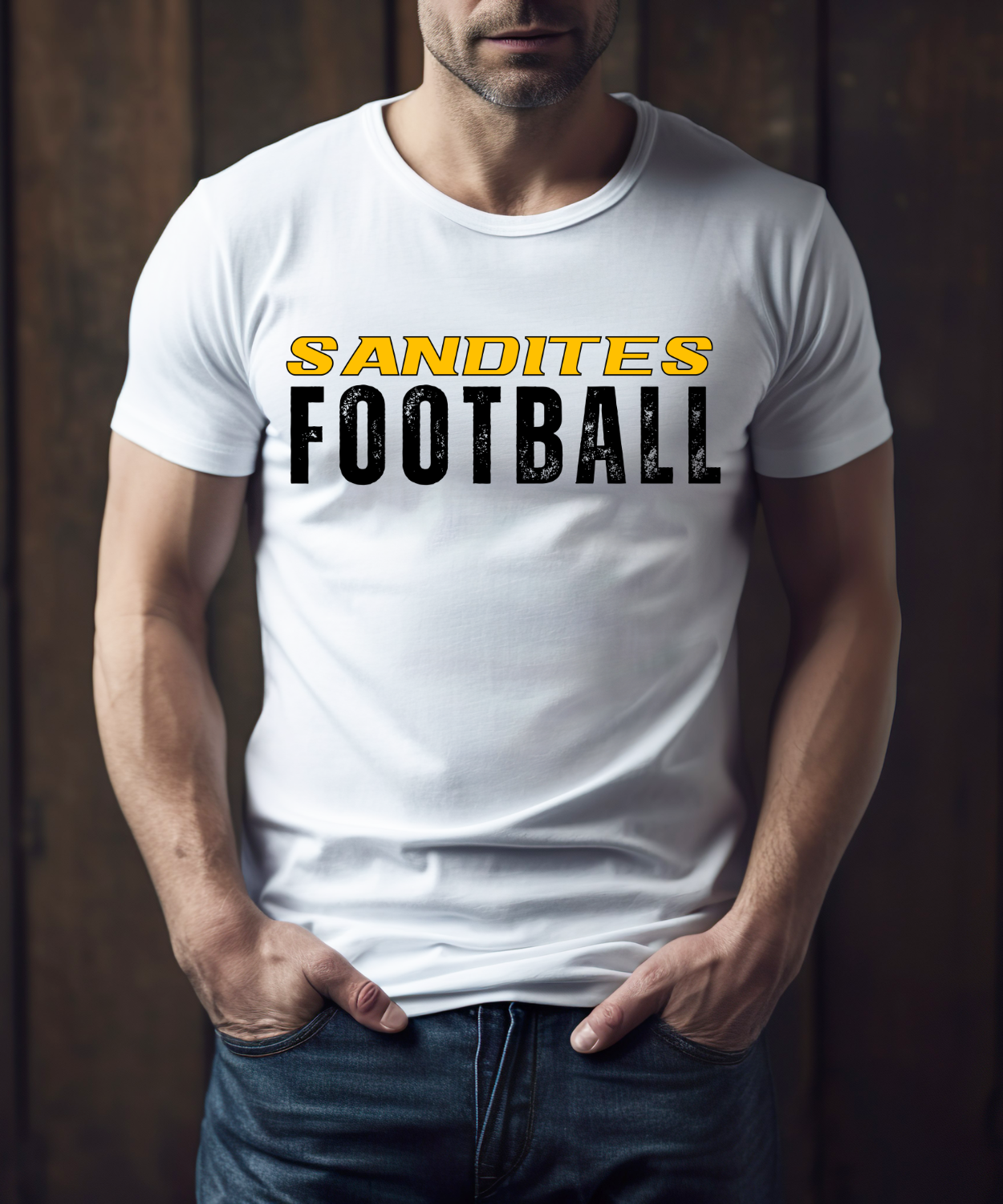 Sandite Football + Roster BLACK (Gildan)