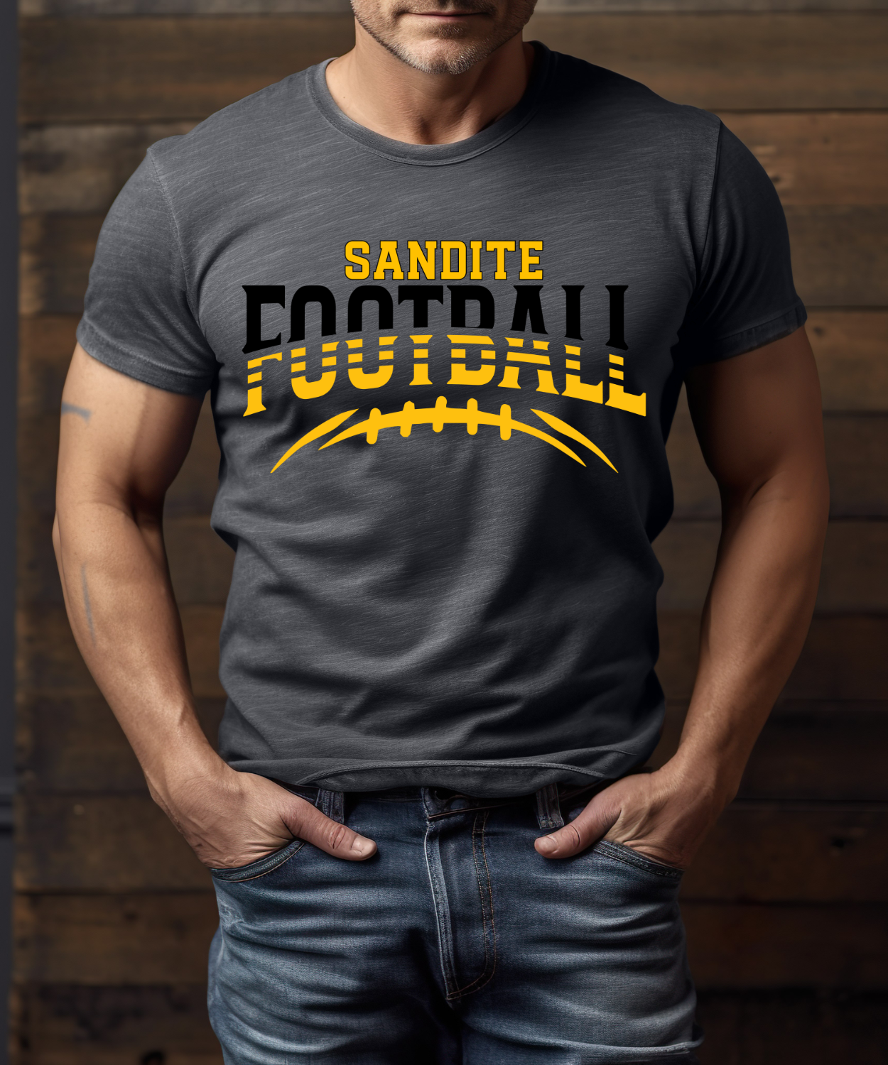 Sandite Football Hustle BLACK (Gildan)